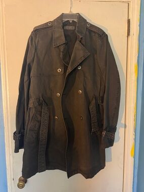 Women’s Double-Breasted Dark Brown Trench Coat